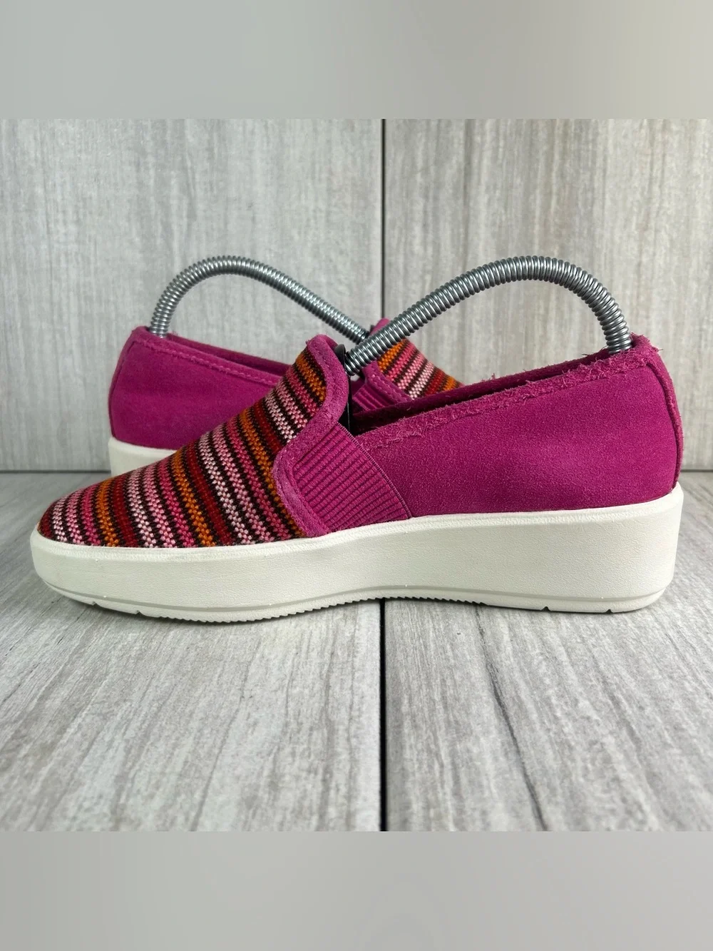 Clark’s Layton Petal Pink Knit Slip-On Mule Comfort Shoe Women's Size 6.5 - Picture 2 of 10